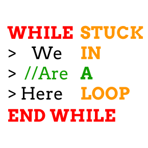 Screenshot 1 of While we are here - stuck in a loop