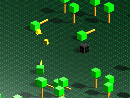 2 little fellows kicking trees