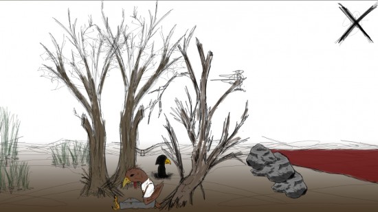 The first level of the game, where a poor man tells the player about the world.