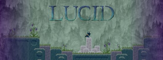 Lucid - Little crow sits below title